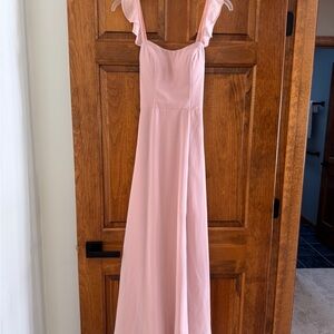 Mauve/blush pink gown/bridesmaid dress